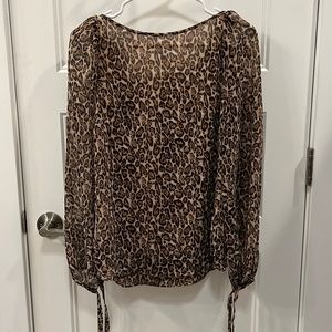 White House Black Market Cheetah print top.  Size XS